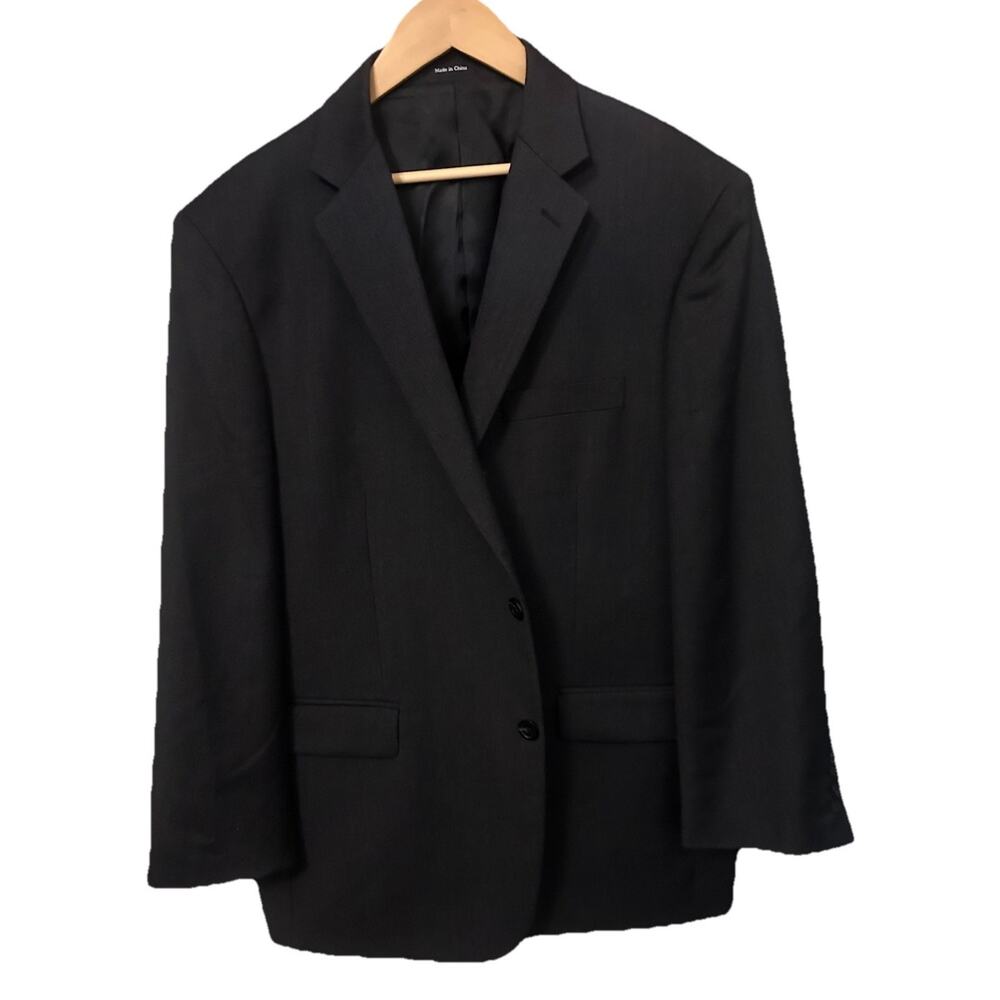 Pronto Uomo Platinum Men's 48R Dark & light Gray 100% Wool Blazer Suit Jacket